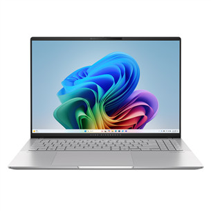Asus Vivobook S 16 OLED, 16'', 3.2K, 120 Hz, OLED, Ryzen 7, 16 GB, 1 TB, Copilot+, ENG, hõbe - Sülearvuti