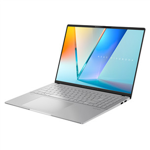 Asus Vivobook S 16 OLED, 16'', 3.2K, 120 Hz, OLED, Ryzen 7, 16 GB, 1 TB, Copilot+, ENG, hõbe - Sülearvuti