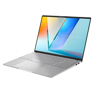 Asus Vivobook S 16 OLED, 16'', 3.2K, 120 Hz, OLED, Ryzen 7, 16 GB, 1 TB, Copilot+, ENG, hõbe - Sülearvuti