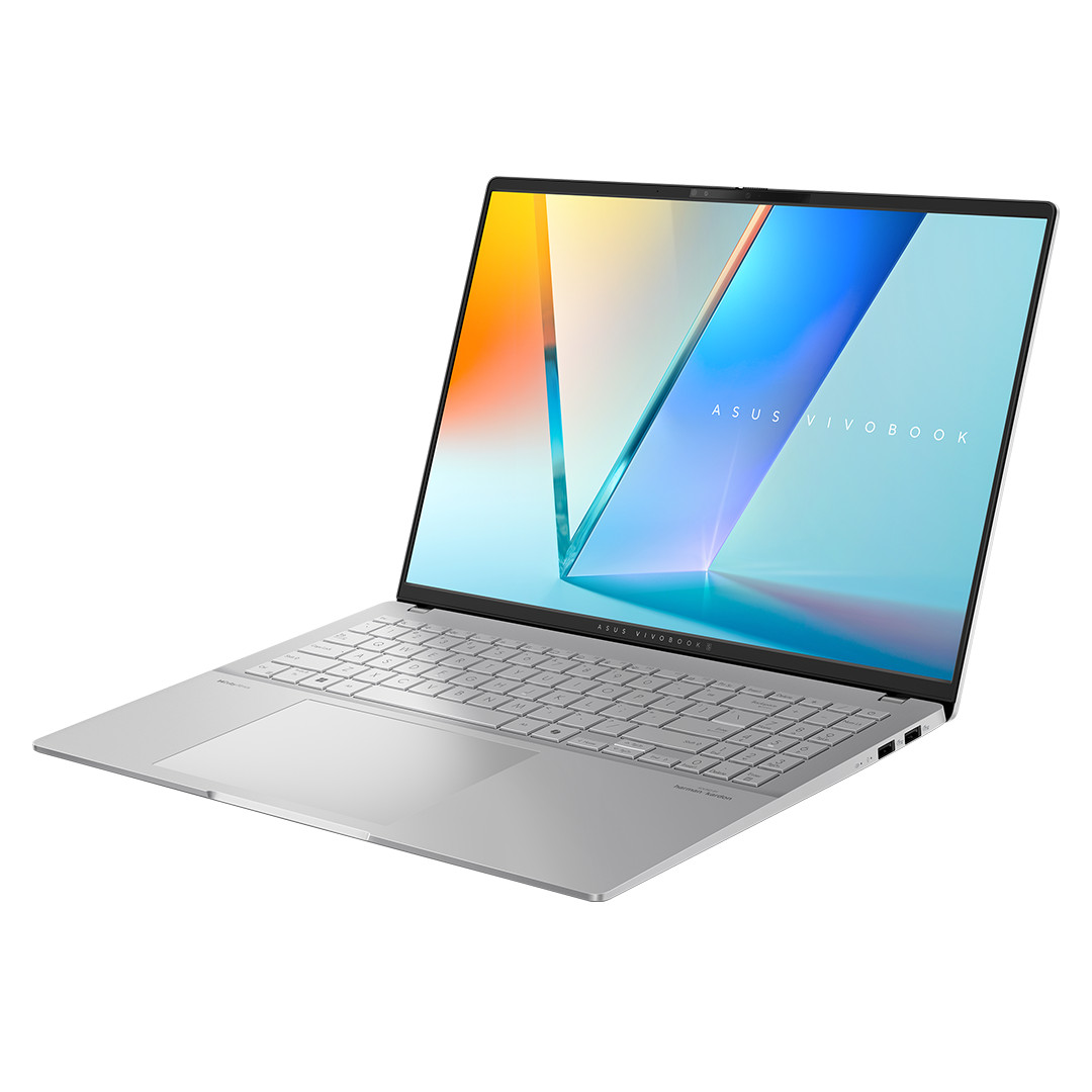 Asus Vivobook S 16 OLED, 16'', 3.2K, 120 Hz, OLED, Ryzen 7, 16 GB, 1 TB, Copilot+, ENG, hõbe - Sülearvuti