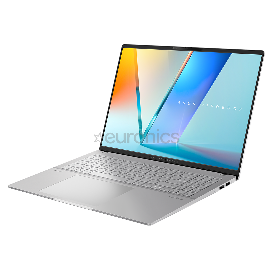 Asus Vivobook S 16 OLED, 16'', 3.2K, 120 Hz, OLED, Ryzen 7, 16 GB, 1 TB, Copilot+, ENG, hõbe - Sülearvuti
