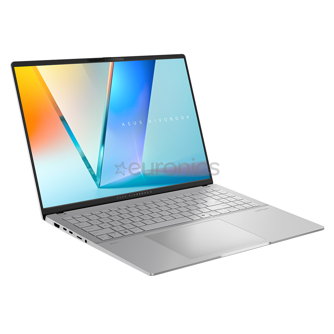 Asus Vivobook S 16 OLED, 16'', 3.2K, 120 Hz, OLED, Ryzen 7, 16 GB, 1 TB, Copilot+, ENG, hõbe - Sülearvuti