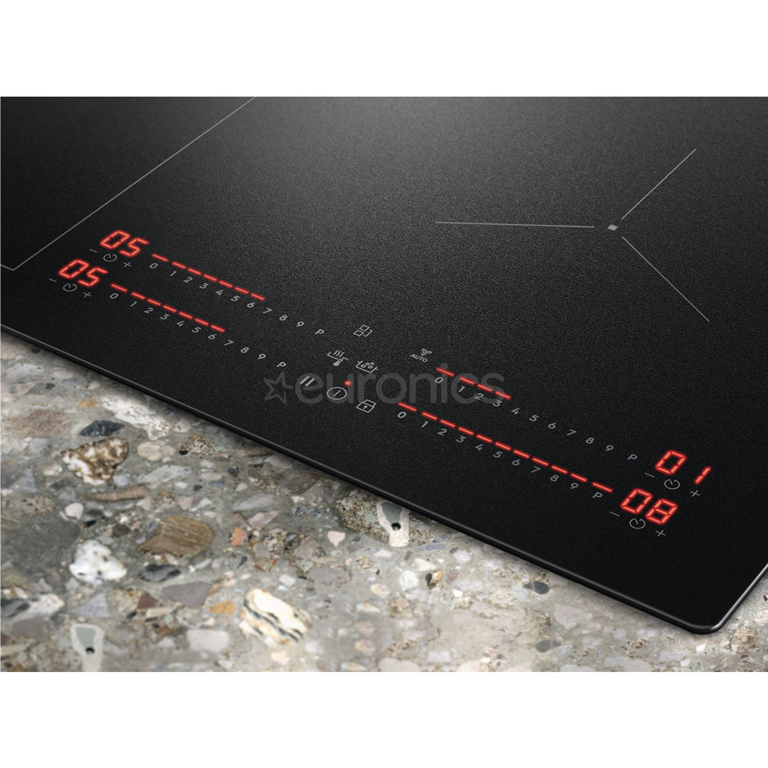 Electrolux 800 Seeria SaphirMatt, laius 77 cm, raamita, must - Integreeritav induktsioonpliidiplaat