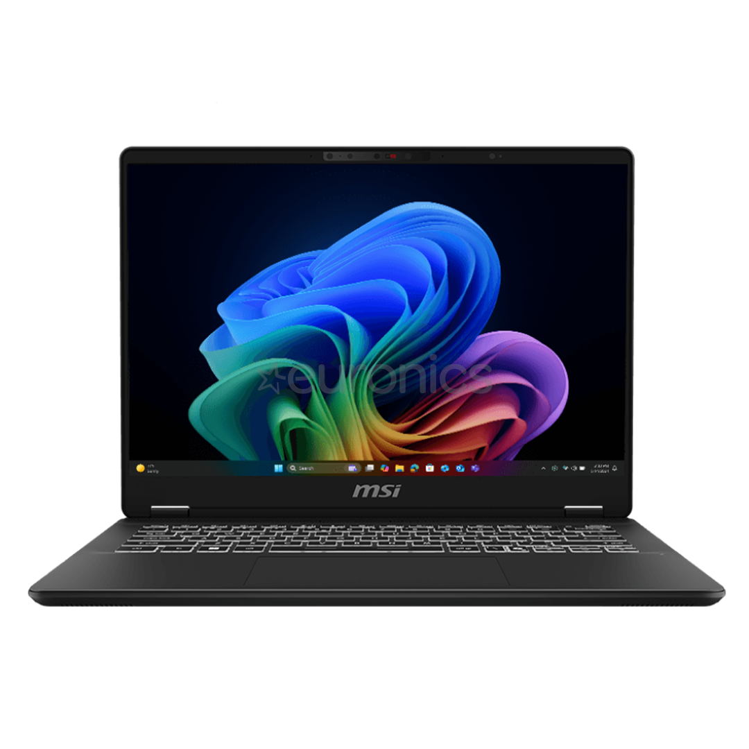 MSI Prestige 14 AI+ EVO, 14'', 2.8K, OLED, 120 Hz, Ultra 7, 32 GB, 1 TB, ENG, tumehall - Sülearvuti