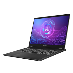MSI Prestige 14 AI+ EVO, 14'', 2.8K, OLED, 120 Hz, Ultra 7, 32 GB, 1 TB, ENG, tumehall - Sülearvuti