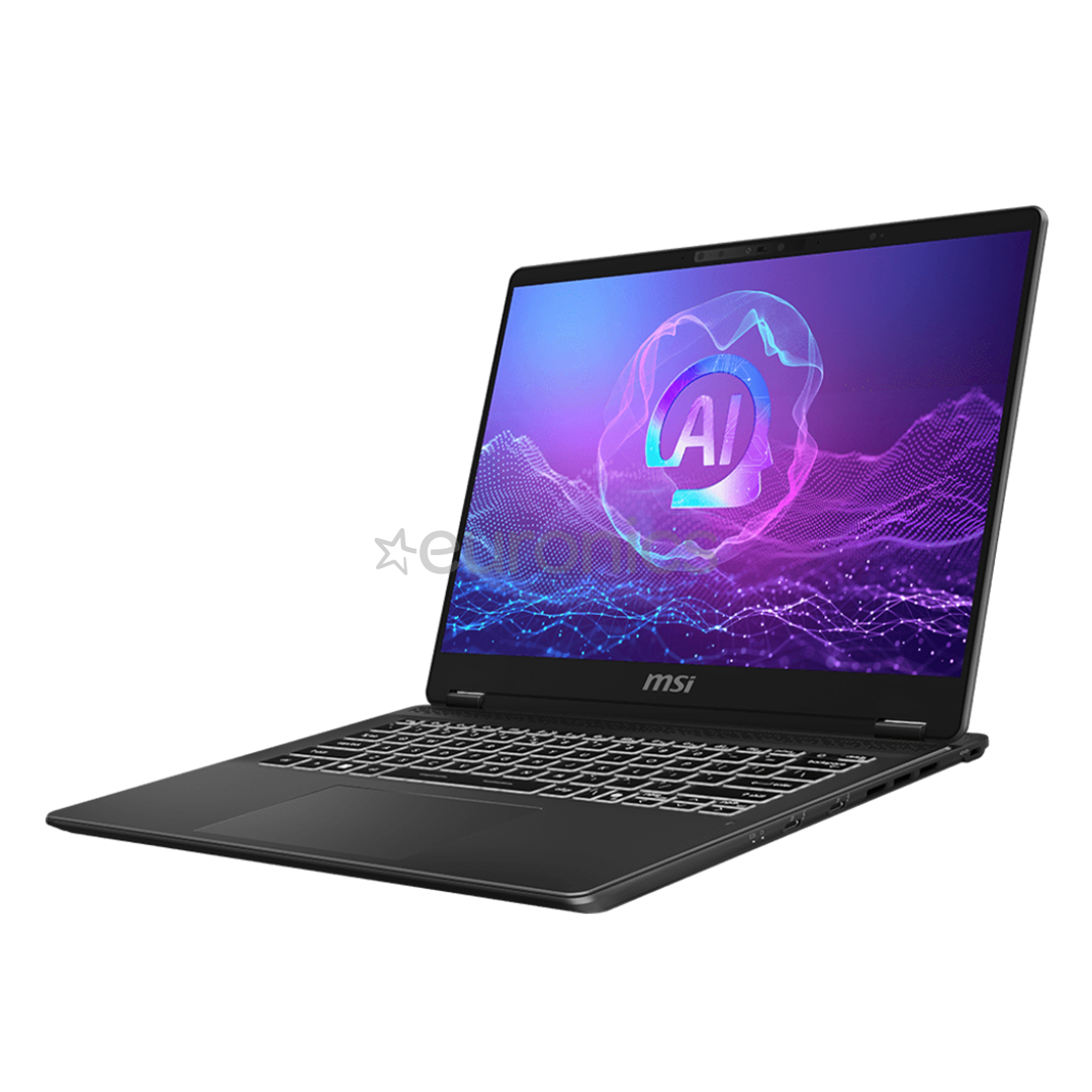 MSI Prestige 14 AI+ EVO, 14'', 2.8K, OLED, 120 Hz, Ultra 7, 32 GB, 1 TB, ENG, tumehall - Sülearvuti