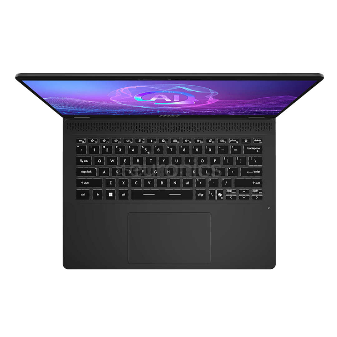 MSI Prestige 14 AI+ EVO, 14'', 2.8K, OLED, 120 Hz, Ultra 7, 32 GB, 1 TB, ENG, tumehall - Sülearvuti