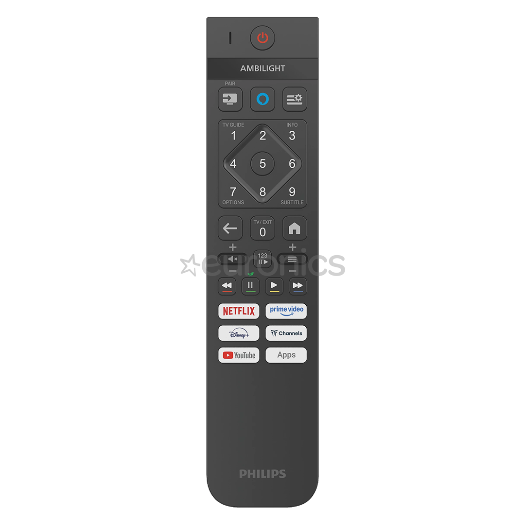 Philips The One PUS9010, 50'', 4K UHD, QLED, черный - Телевизор