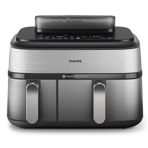Philips 5000 seeria Dual Basket Airfryer, 9 L, 2750 W, kaks korvi, hõbedane - Kuumaõhufritüür