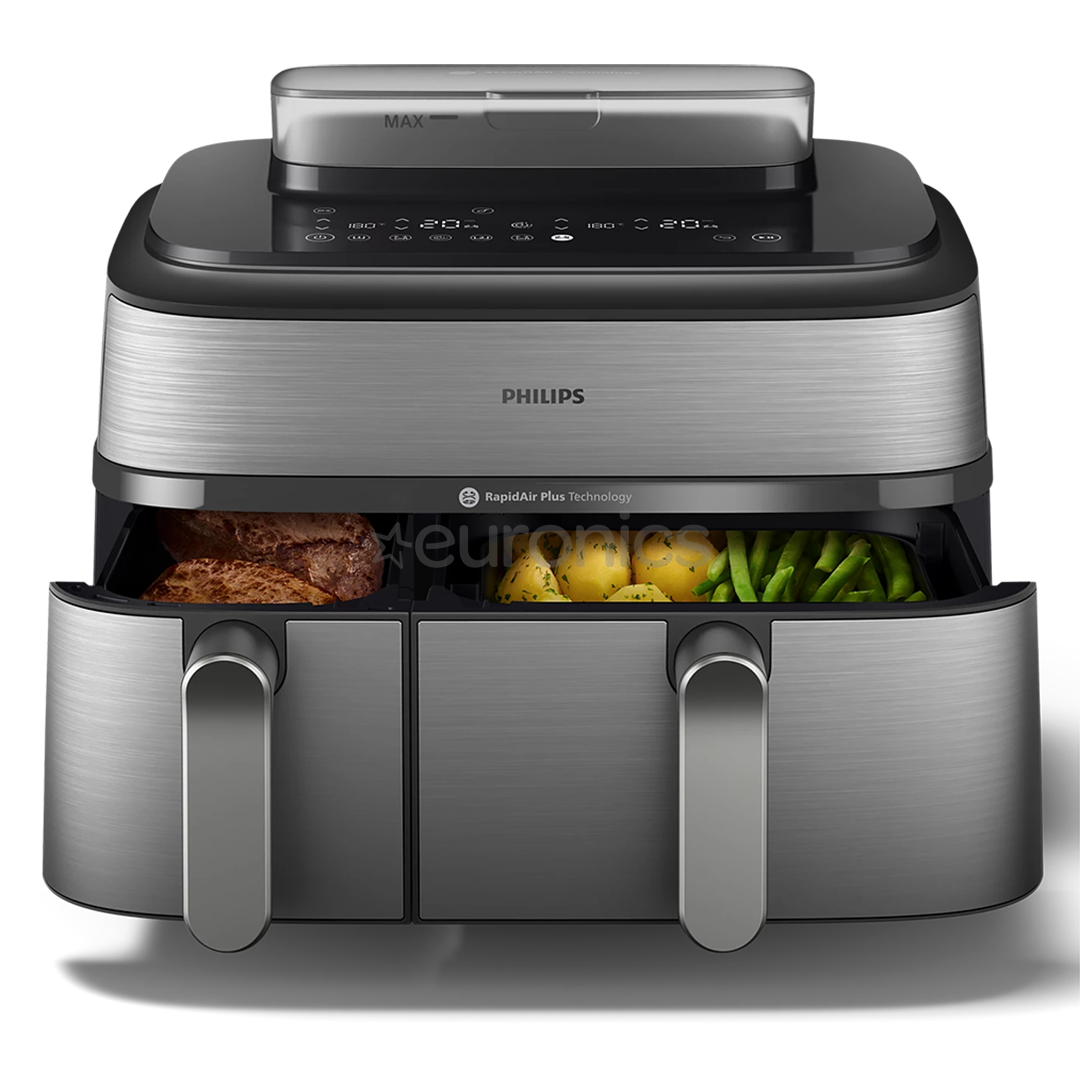 Philips 5000 seeria Dual Basket Airfryer, 9 L, 2750 W, kaks korvi, hõbedane - Kuumaõhufritüür