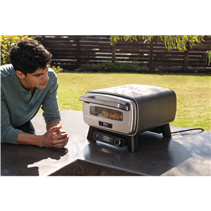 Ninja Artisan, grey - Electric outdoor pizza oven & air fryer