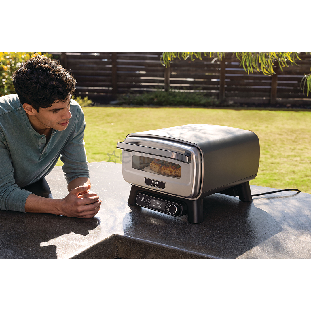 Ninja Artisan, grey - Electric outdoor pizza oven & air fryer