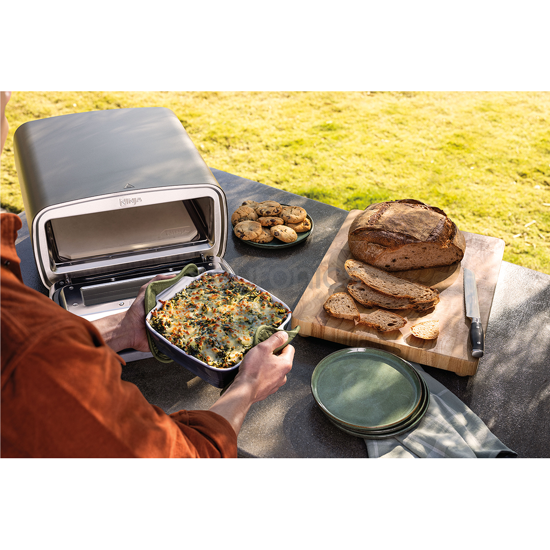 Ninja Artisan, grey - Electric outdoor pizza oven & air fryer