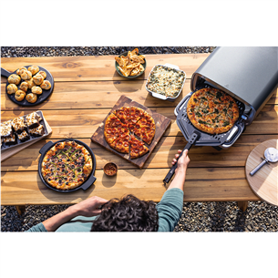 Ninja Artisan, grey - Electric outdoor pizza oven & air fryer