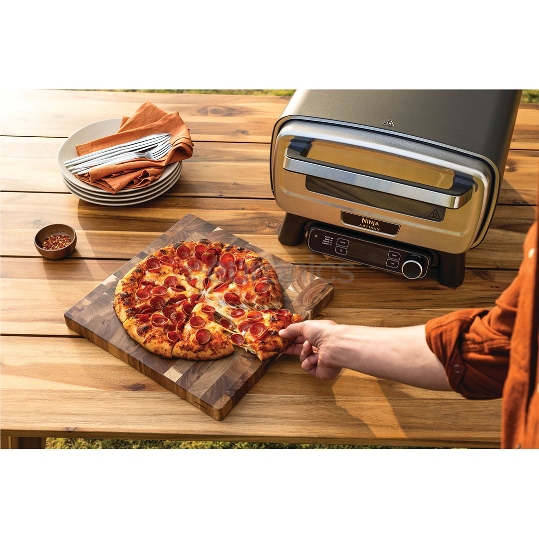 Ninja Artisan, grey - Electric outdoor pizza oven & air fryer