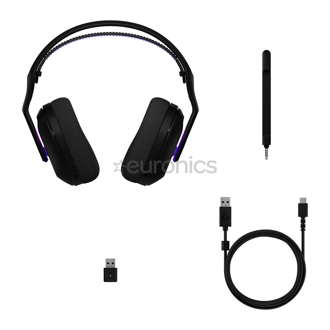 Logitech G522 Lightspeed, must - Juhtmevaba peakomplekt