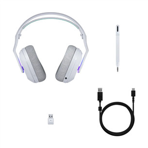 Logitech G522 Lightspeed, valge - Juhtmevaba peakomplekt