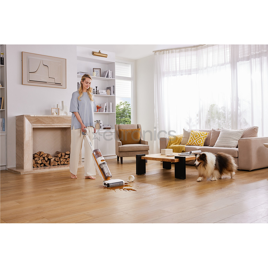 Tinceo iFLOOR Y2 Plus, Wet & Dry, white/orange - Cordless vacuum cleaner