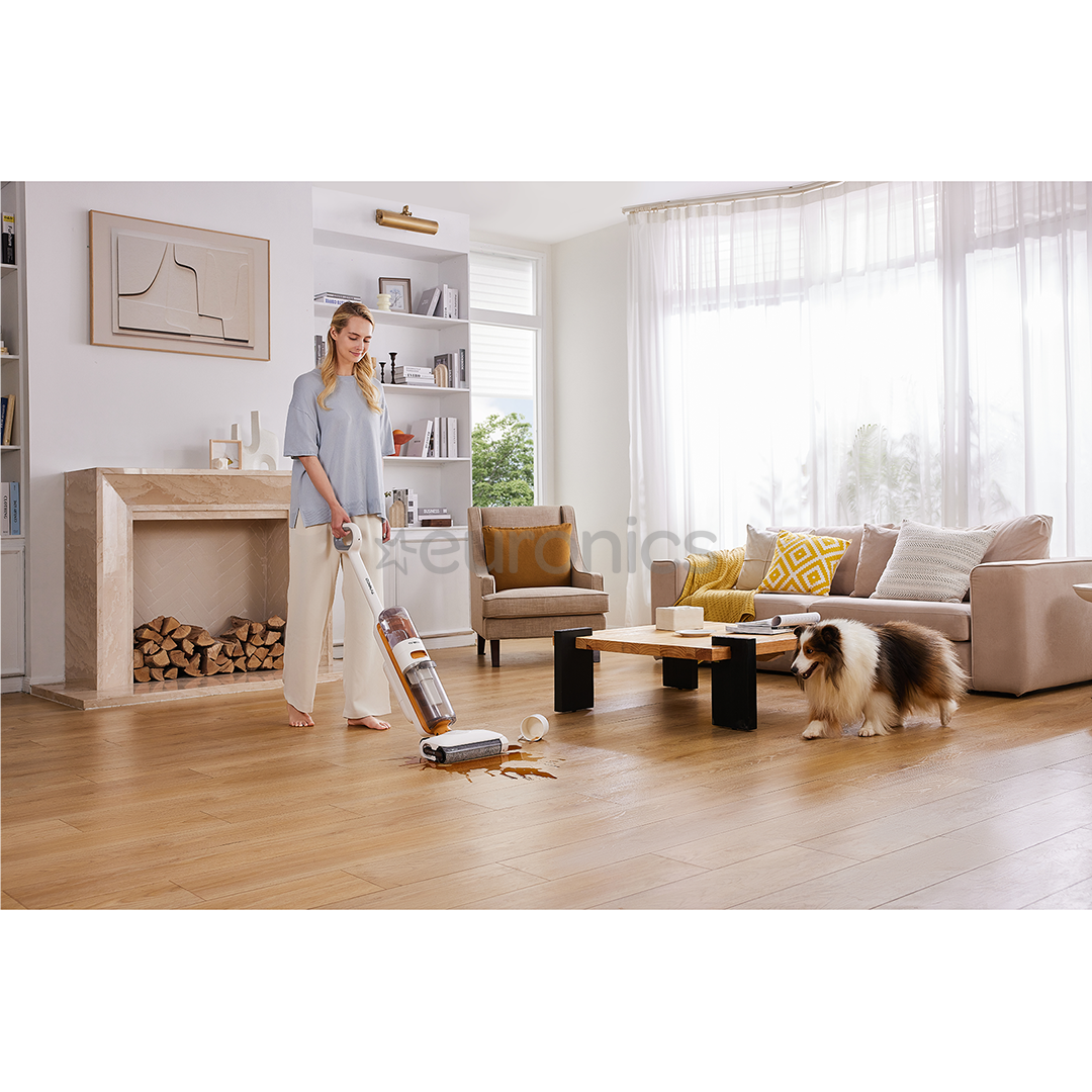 Tinceo iFLOOR Y2 Plus, белый/оранжевый - Беспроводной пылесос