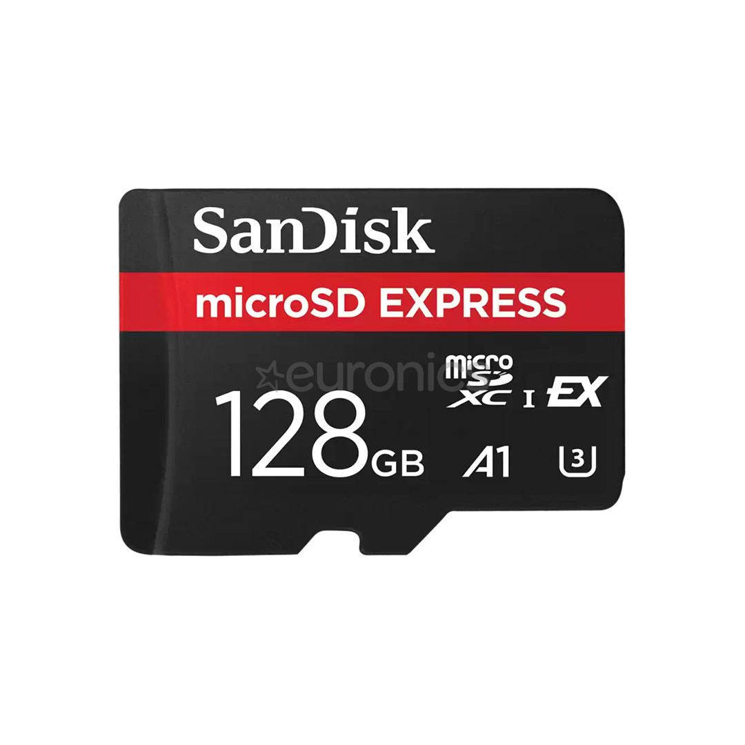 SanDisk microSD Express, 128 ГБ, черный - Карта памяти