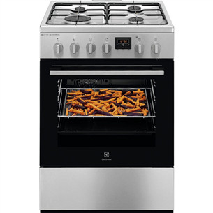 Electrolux Steambake, 58 L, laius 60 cm, roostevaba teras - Gaasipliit elektriahjuga