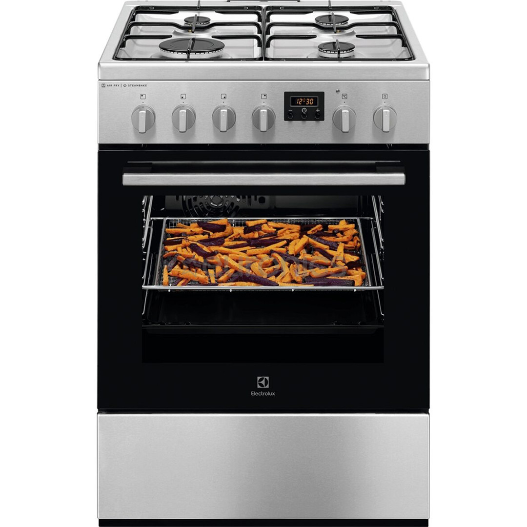 Electrolux Steambake, 58 L, laius 60 cm, roostevaba teras - Gaasipliit elektriahjuga