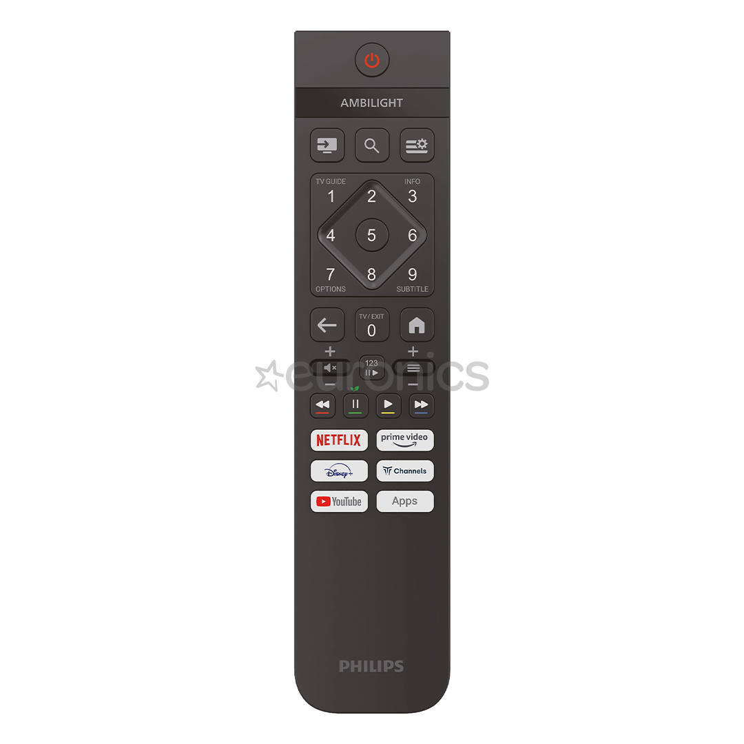 Philips PUS8010, 65', 4K UHD, LED, черный - Телевизор