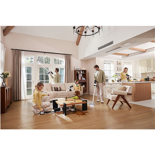 Tineco Switch S6 Stretch Plus, valge/must - Varstolmuimeja + põrandapesur