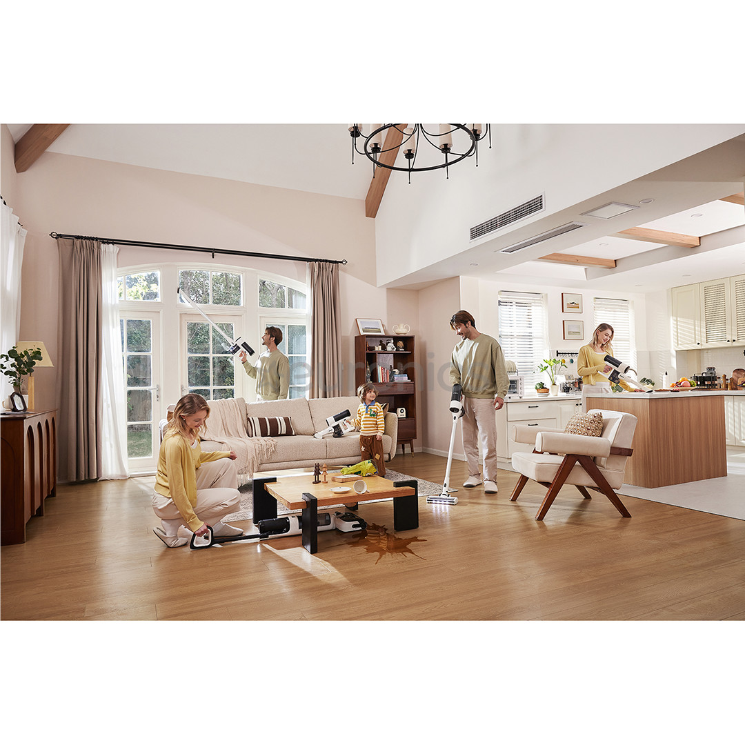 Tineco Switch S6 Stretch Plus, valge/must - Varstolmuimeja + põrandapesur