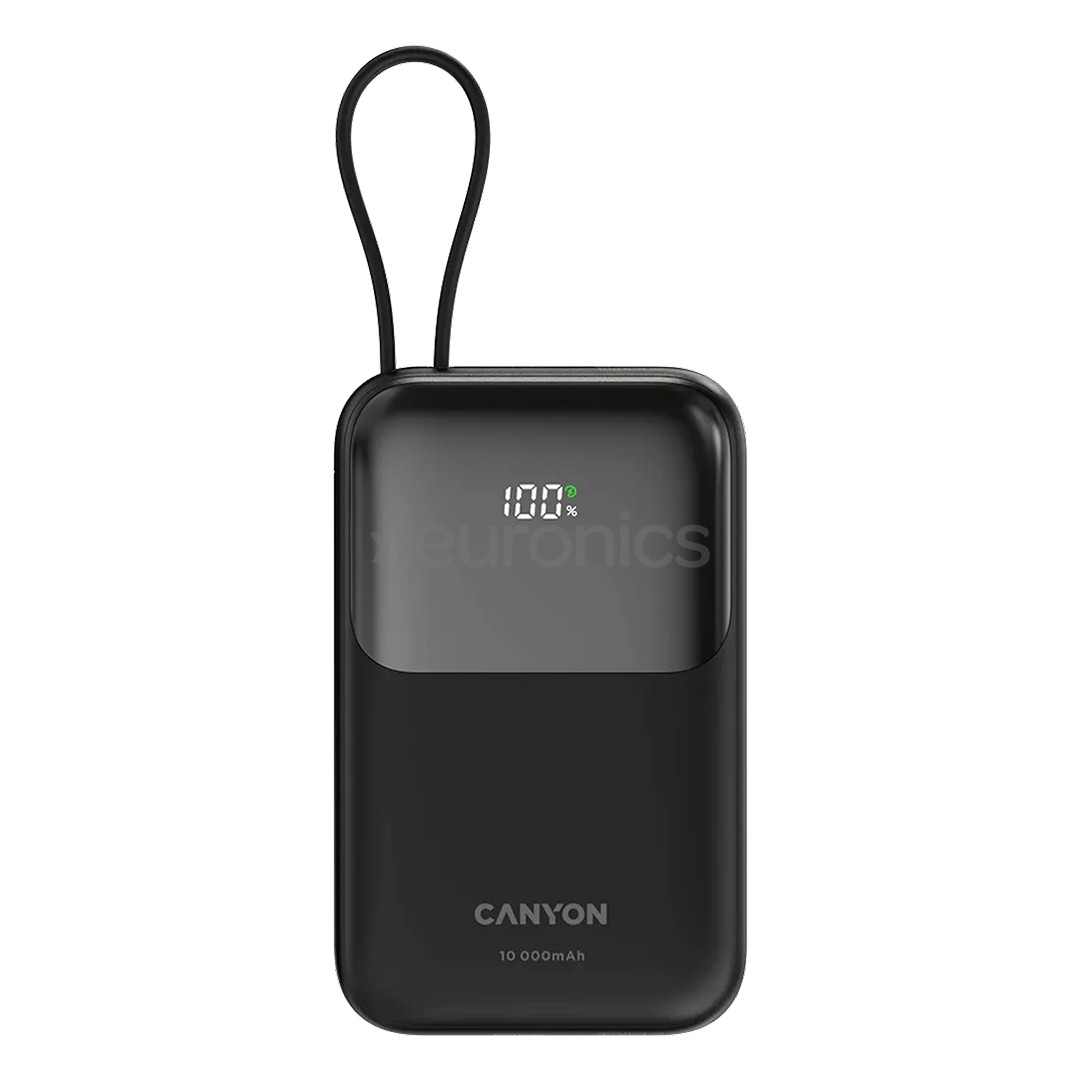 Canyon OnPower 101, 10 000 mAh, must - Akupank