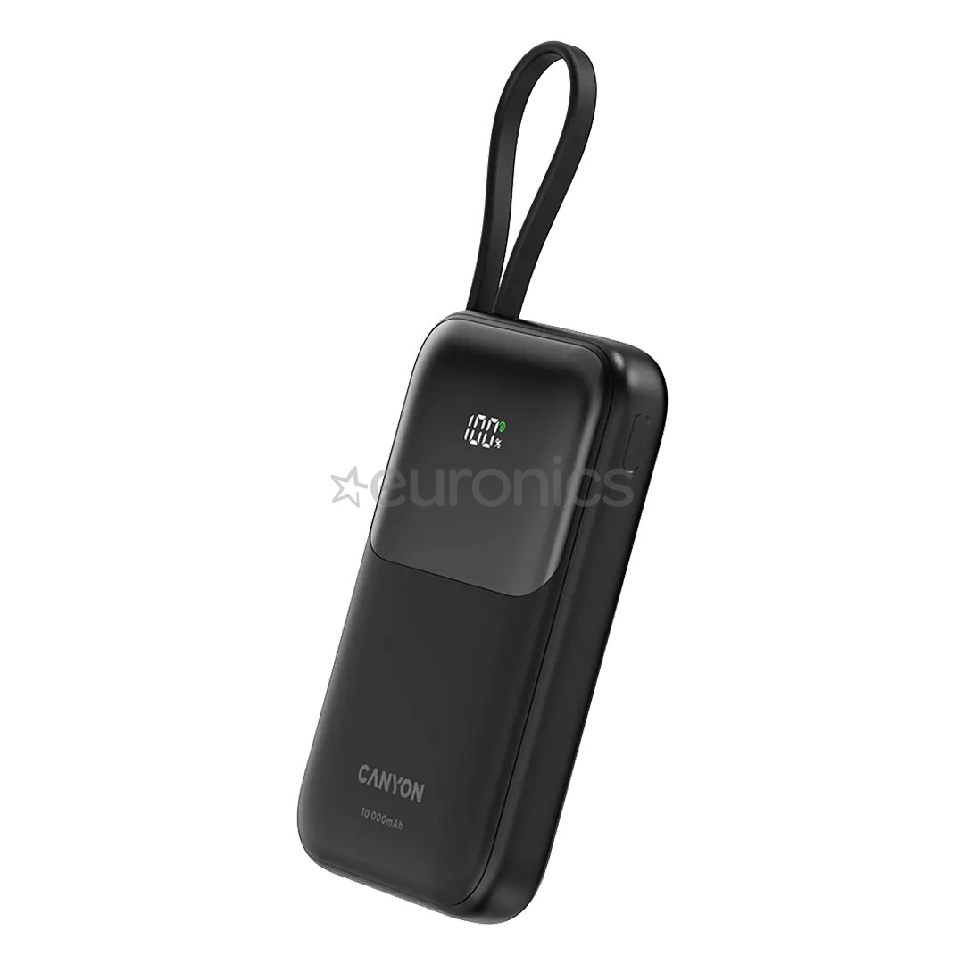 Canyon OnPower 101, 10 000 mAh, must - Akupank