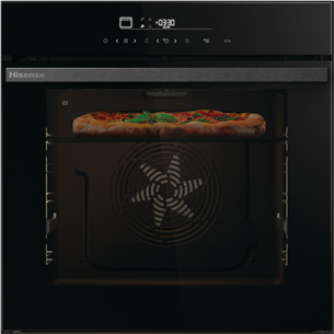 Hisense, 77 L, pürolüütiline puhastus, must - Integreeritav ahi HO66FPIZZACHEF