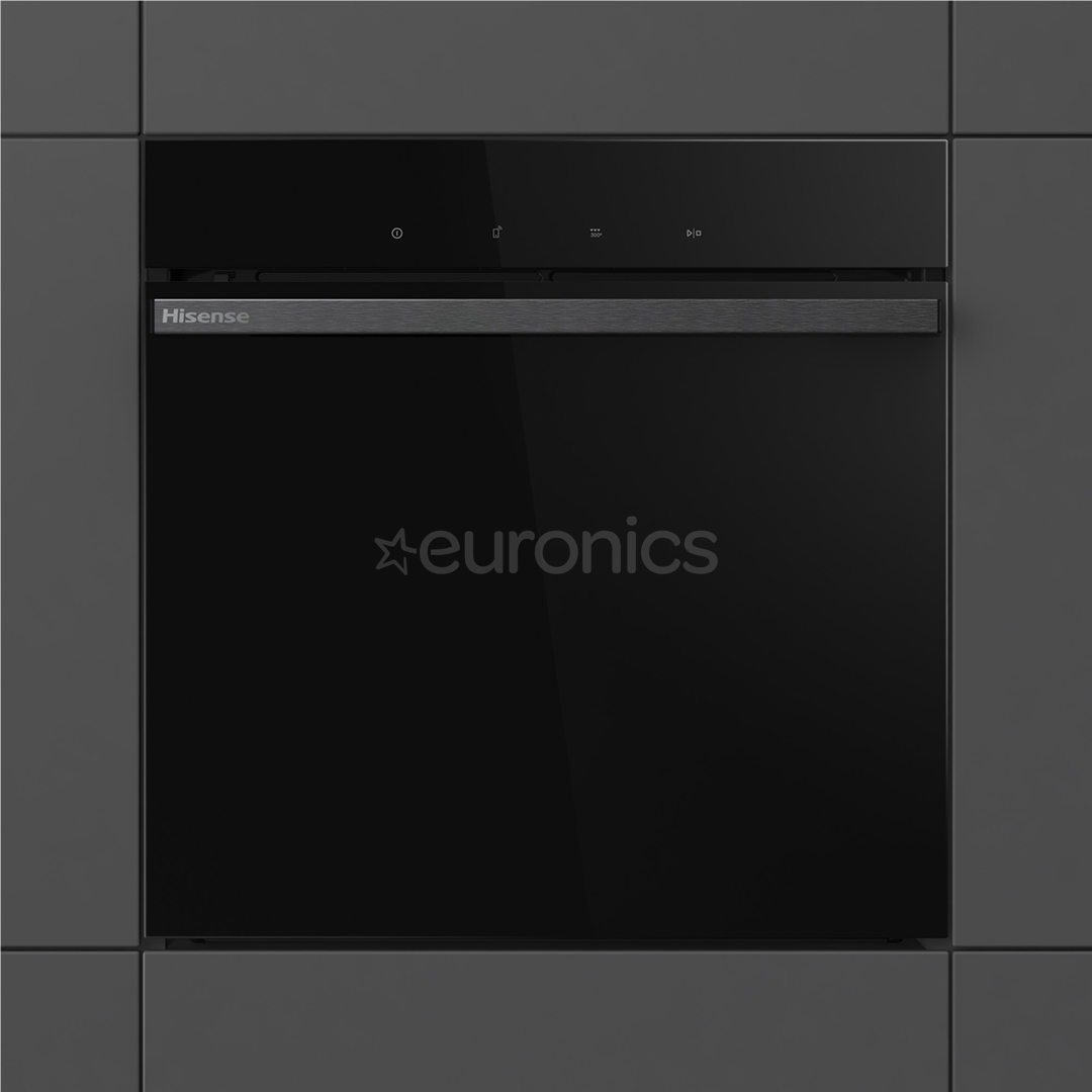 Hisense, 77 L, pürolüütiline puhastus, must - Integreeritav ahi