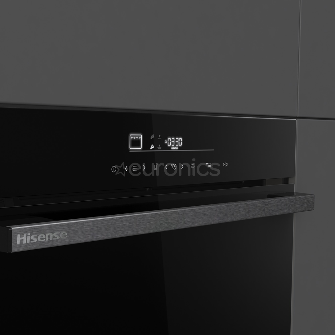 Hisense, 77 L, pürolüütiline puhastus, must - Integreeritav ahi