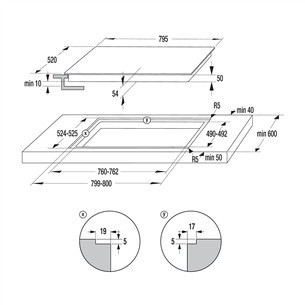 Hisense, laius 79,5 cm, must - Integreeritav induktsioonpliidiplaat