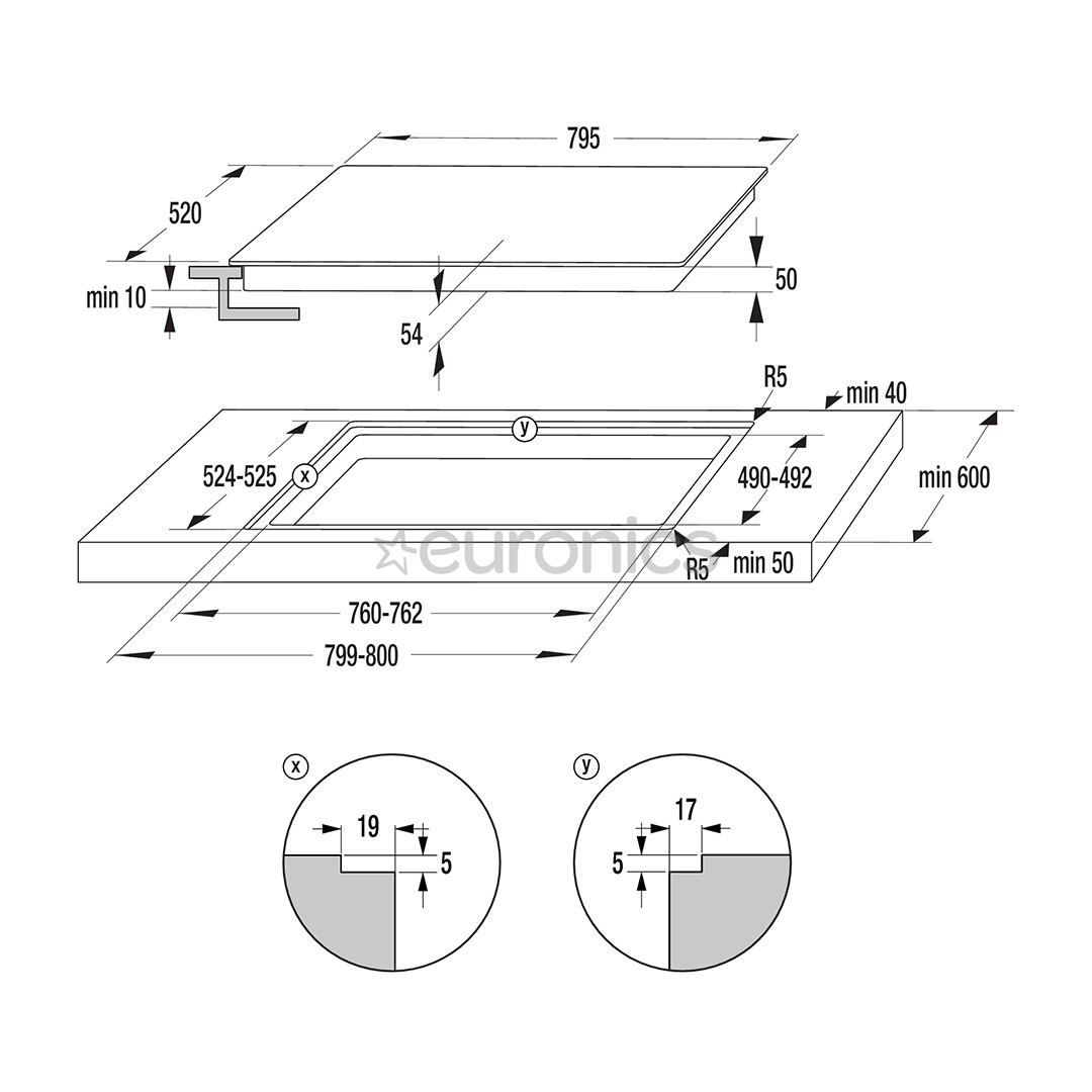 Hisense, laius 79,5 cm, must - Integreeritav induktsioonpliidiplaat