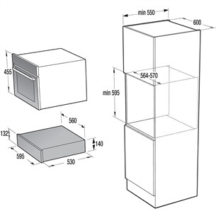 Hisense, must - Integreeritav soojendussahtel