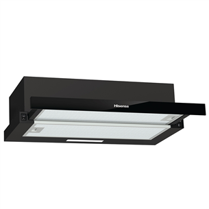 Hisense, 450 m³/h, laius 60 cm, must - Integreeritav õhupuhasti