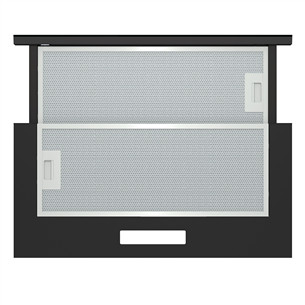 Hisense, 450 m³/h, laius 60 cm, must - Integreeritav õhupuhasti