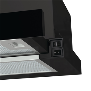 Hisense, 450 m³/h, laius 60 cm, must - Integreeritav õhupuhasti