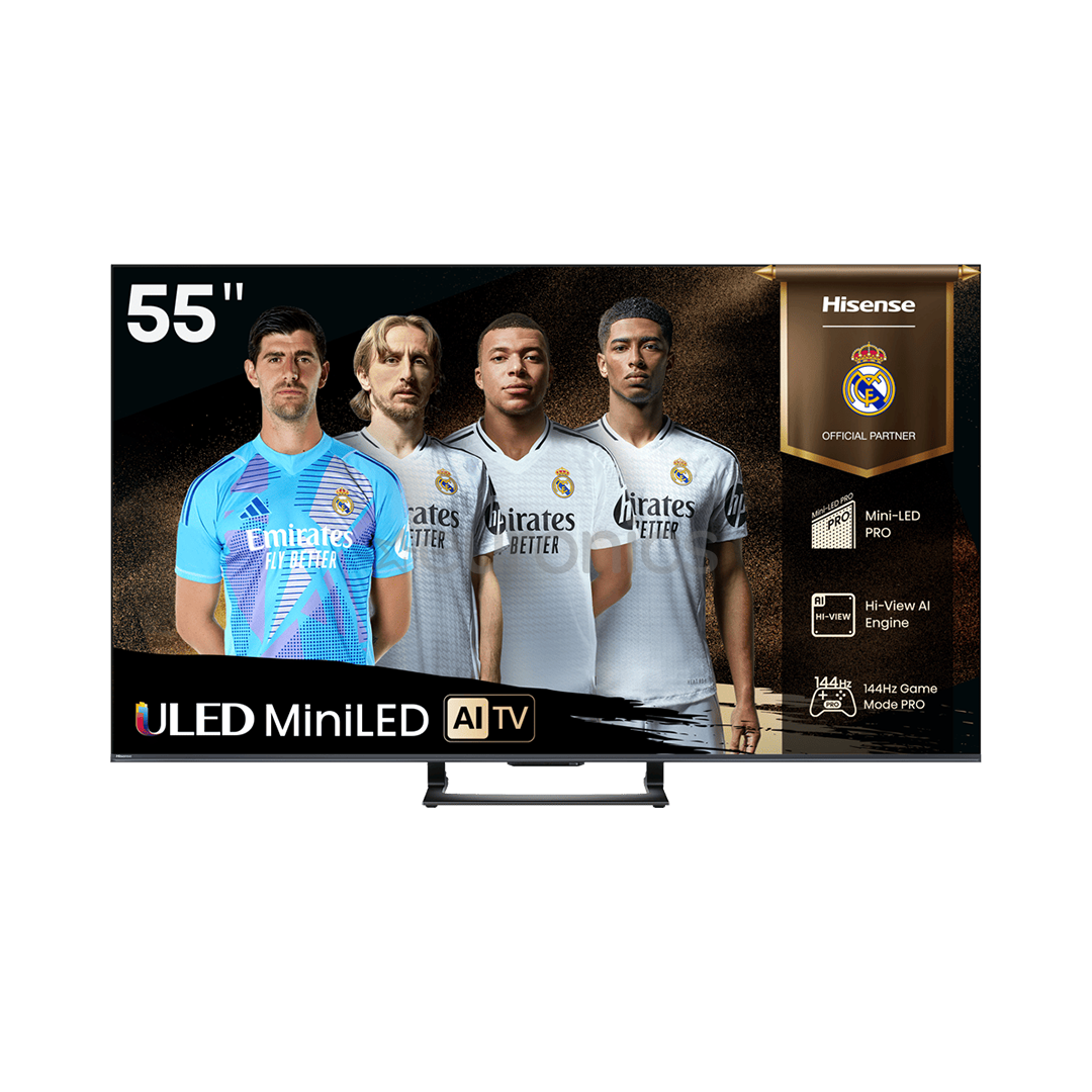 Hisense U7Q, 55'', 4K UHD, Mini LED, must - Teler