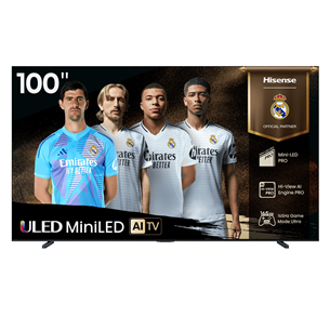 Hisense U7Q, 100'', 4K UHD, Mini LED, must - Teler 100U7Q