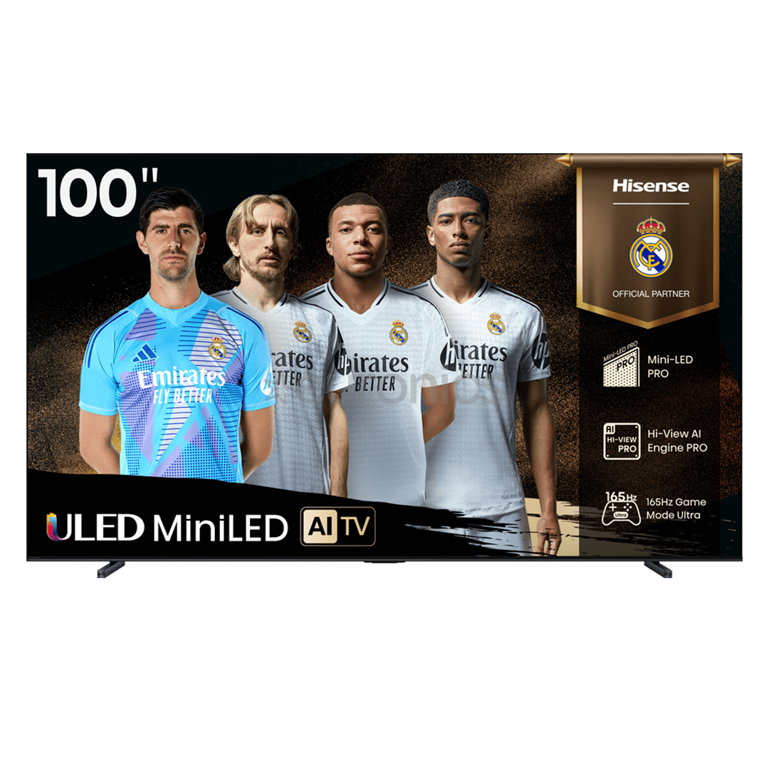 Hisense U7Q, 100'', 4K UHD, Mini LED, must - Teler