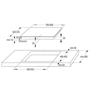 Hisense, ширина 59,5 см, черный - Интегрируемая индукционная варочная панель
