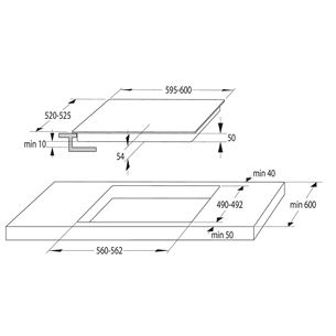 Hisense, width 59.5 cm, black - Built-in induction hob