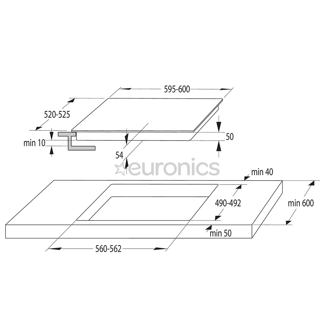 Hisense, ширина 59,5 см, черный - Интегрируемая индукционная варочная панель