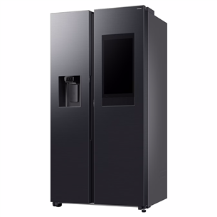 Samsung Bespoke AI Family Hub+, Twin Cooling Plus™, 614 л, высота 179 см, черный - SBS-холодильник