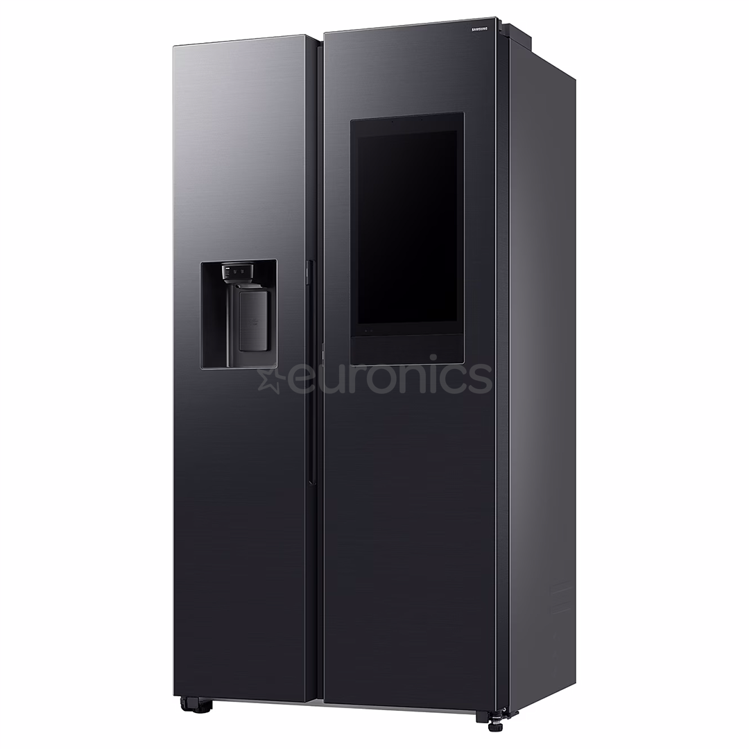 Samsung Bespoke AI Family Hub+, Twin Cooling Plus™, 614 л, высота 179 см, черный - SBS-холодильник