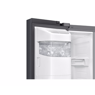 Samsung Bespoke AI Family Hub+, Twin Cooling Plus™, 614 л, высота 179 см, черный - SBS-холодильник
