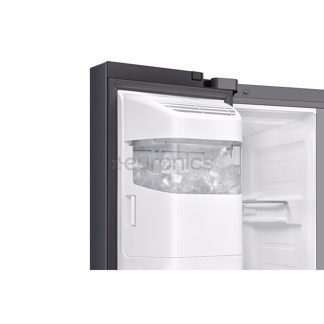 Samsung Bespoke AI Family Hub+, Twin Cooling Plus™, 614 л, высота 179 см, черный - SBS-холодильник